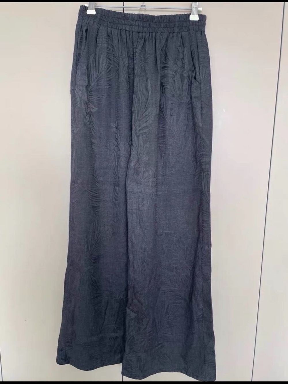 70% Mulberry Silk Wide-Leg Pants | Grey | Silk Cotton Blend | Quiet Luxury